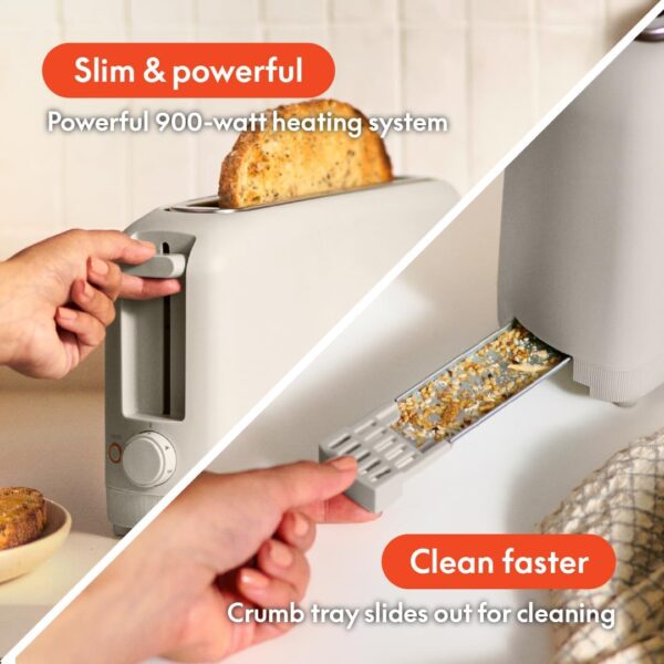 bella 2 Slice Slim Toaster, - Image 2