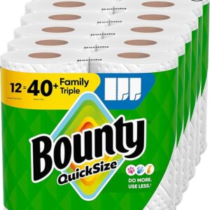 Paper Towels, White, 12 Family Triple Rolls